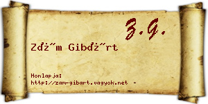Zám Gibárt névjegykártya